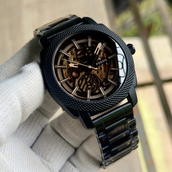 Fossil Automatic Watch for Men – Stainless Steel Skeleton Dial, Mechanical Movement - Image 2