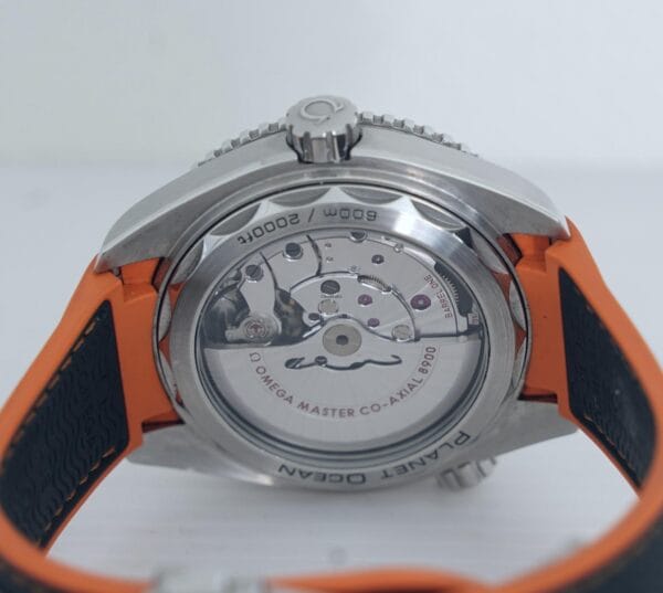 Omega Seamaster Planet Ocean 600M Co-Axial Master Chronometer – Black & Orange Diver Watch - Image 3