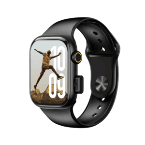 BW11 4G Android Smartwatch with AMOLED display and silicone strap on white background