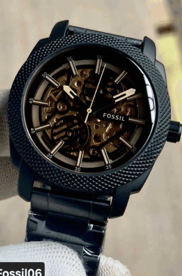 Fossil Automatic Watch for Men – Stainless Steel Skeleton Dial, Mechanical Movement - Image 3