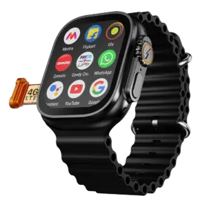 S9 Ultra 4G Android Smartwatch with 2.02-inch AMOLED display in black