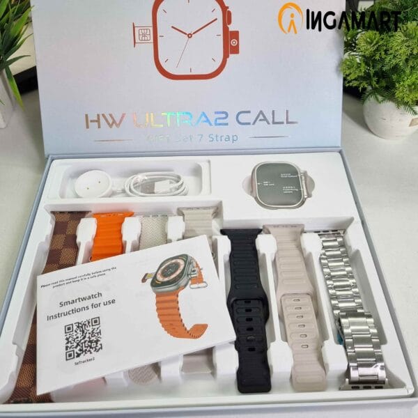 HW Ultra2 Call Gift Set 7 Strap Smartwatch, Android, 4GB RAM, 64GB Storage - Image 6