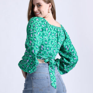 Green Wrap Top