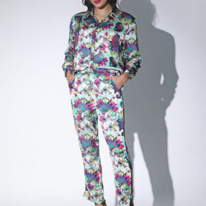 Satin Floral Co-Ord set for Women