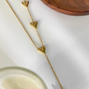 18K Gold-Plated Heart Charm Necklace