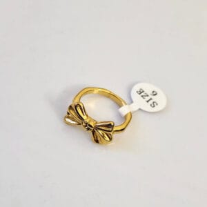 18K Gold Plated Bow Rings
