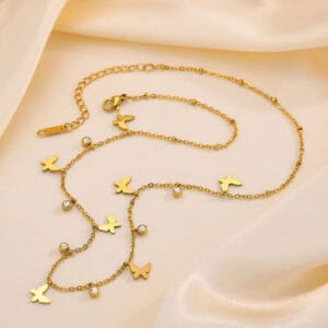 18K Gold-Plated Butterfly Charm Necklace
