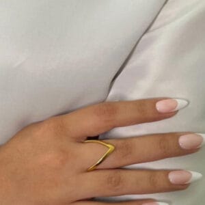 18K Gold Plated V Rings