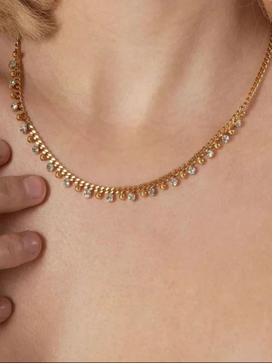 18K Gold-Plated Elegant Charm Necklace - Image 2