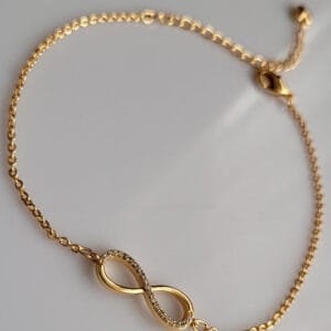 18K Gold Plated Rose-Gold Infinity Bracelet