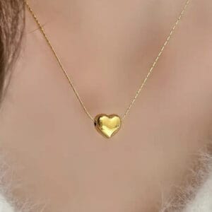 18K Gold-Plated Heart Pendant Necklace