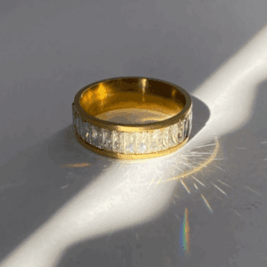 18K Gold Plated 316L Full Stone Ring