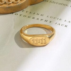 18K Gold-Plated 11:11 Ring