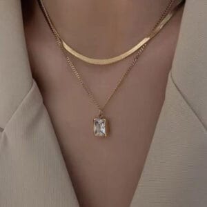 18K Gold-Plated Double Layered Pendant