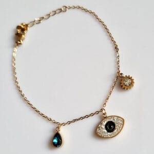 18K Gold Plated Evil Eye Bracelet
