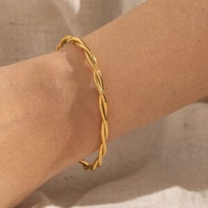 18K Gold Plated Soleil Twist Cuff
